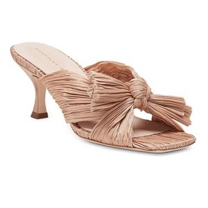 Loeffler Randall Pleated Bow Eugenia Mules Sandals